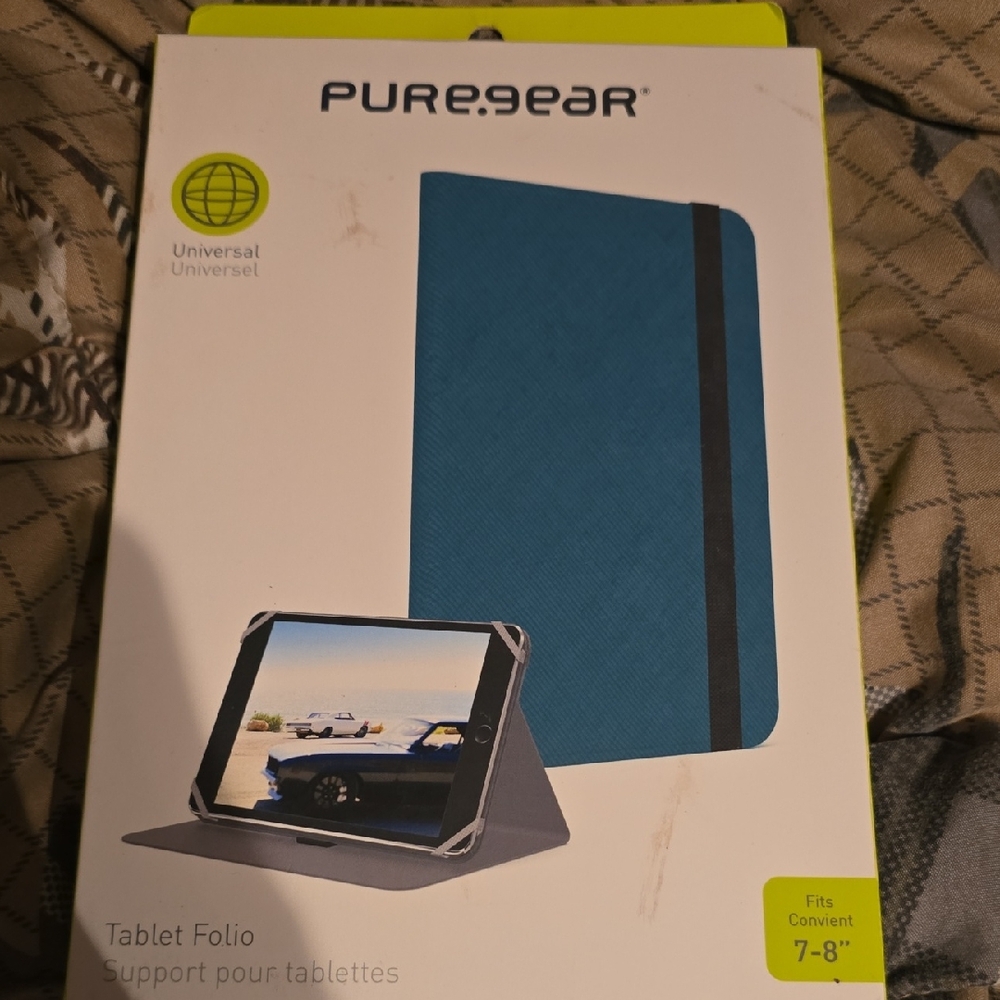 Blue Tablet Folio Case for 7-8 Inch Tablets